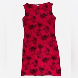 XOXO Red Floral Sleeveless Mini Dress Size M